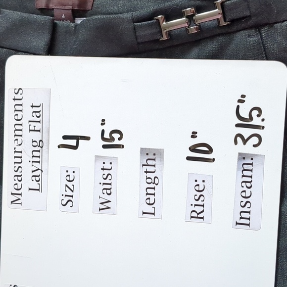 Dana Buchman Dark Silvery Gray Luxe Business Trousers with Hardware size 4 - Picture 10 of 11